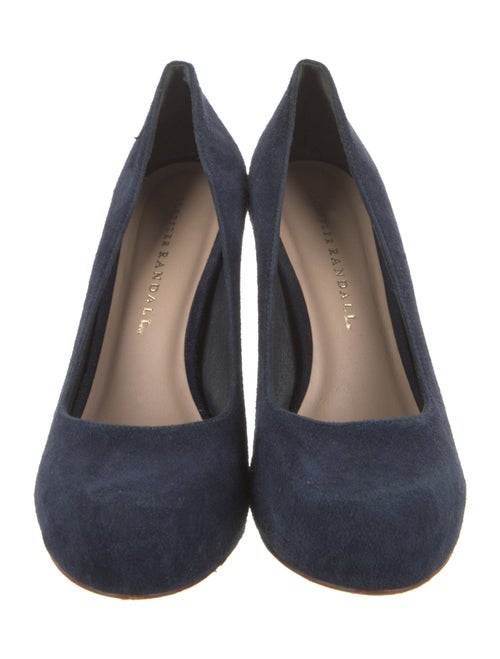 Loeffler Randall Suede Leather Trim Embellishment Pumps