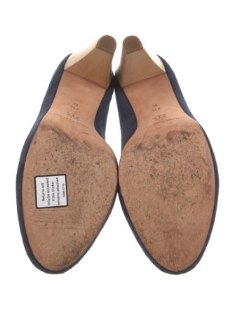 Loeffler Randall Suede Leather Trim Embellishment Pumps