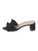 Loeffler Randall Suede Ruffle Embellishment Slides