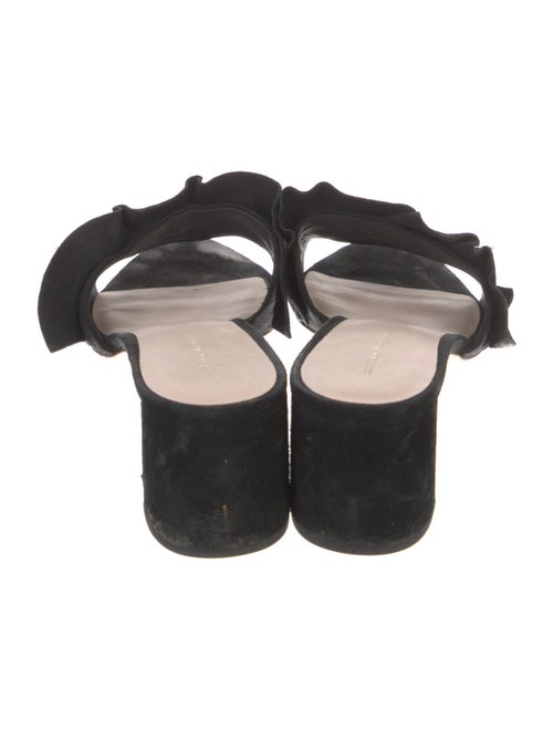Loeffler Randall Suede Ruffle Embellishment Slides