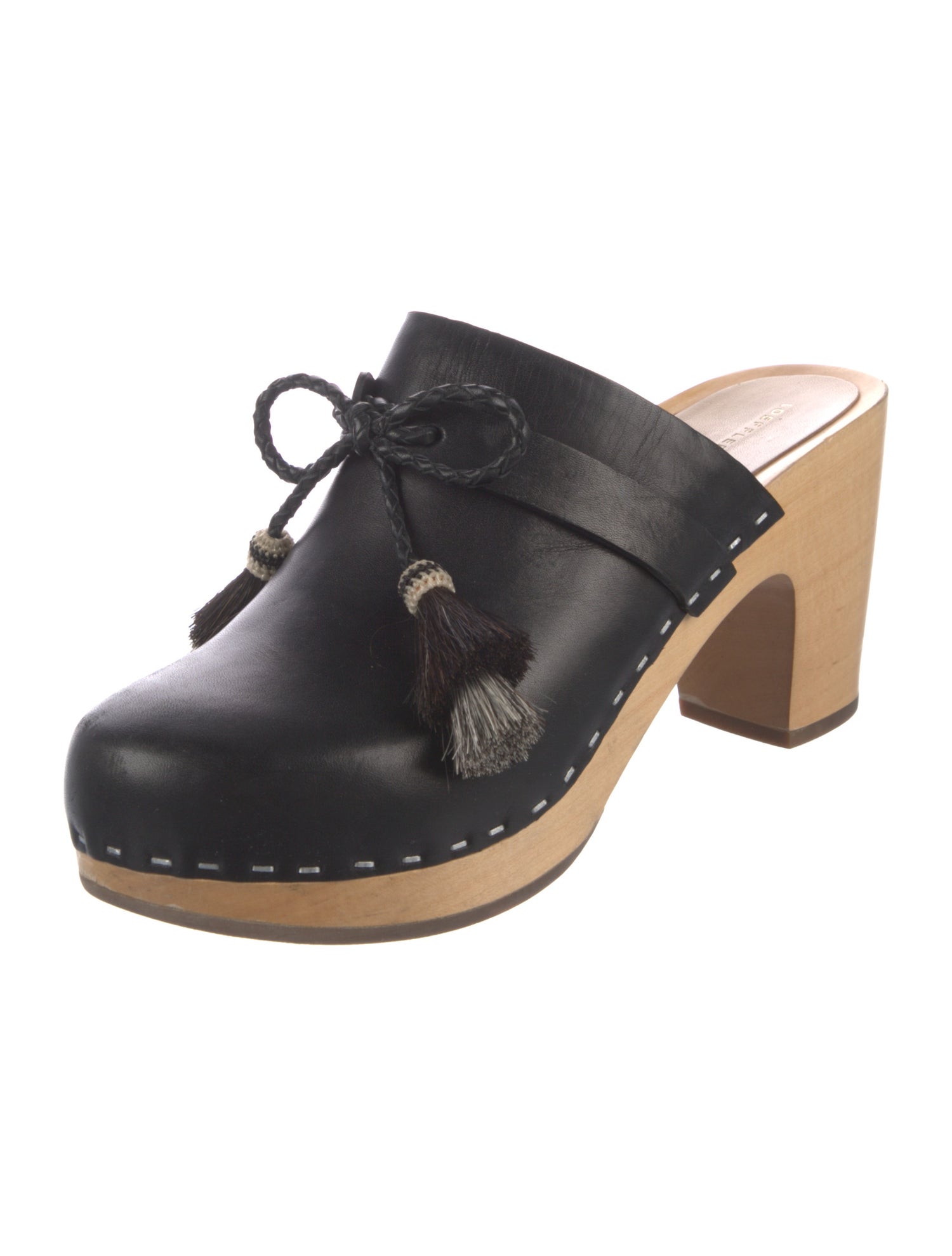 Loeffler Randall Leather Tassel Accents Mules