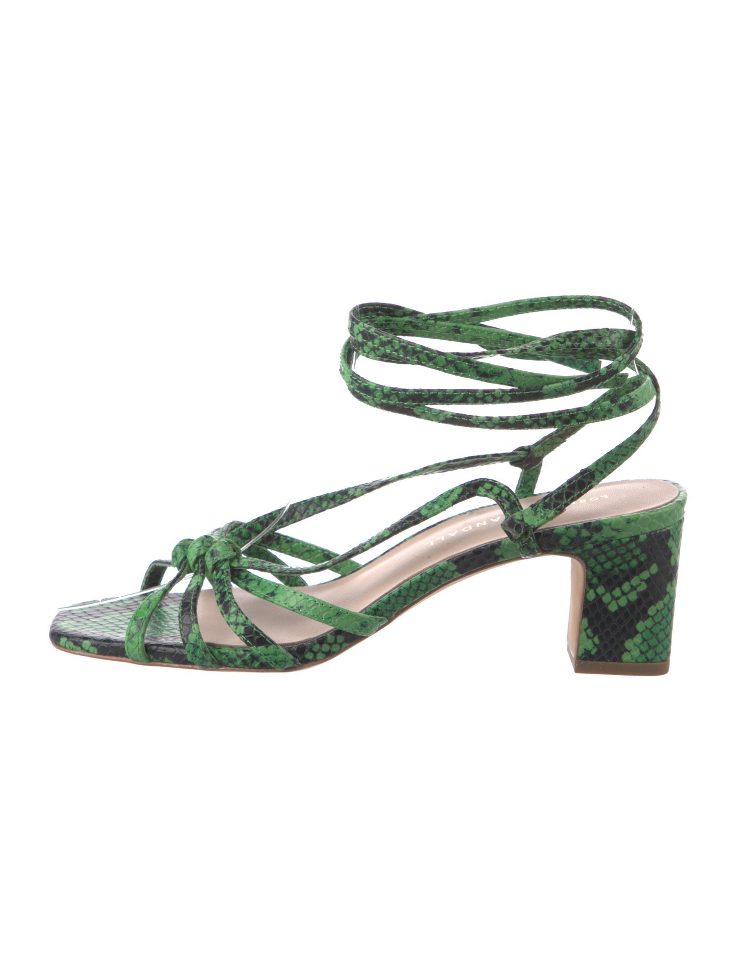 Loeffler Randall Leather Animal Print Sandals