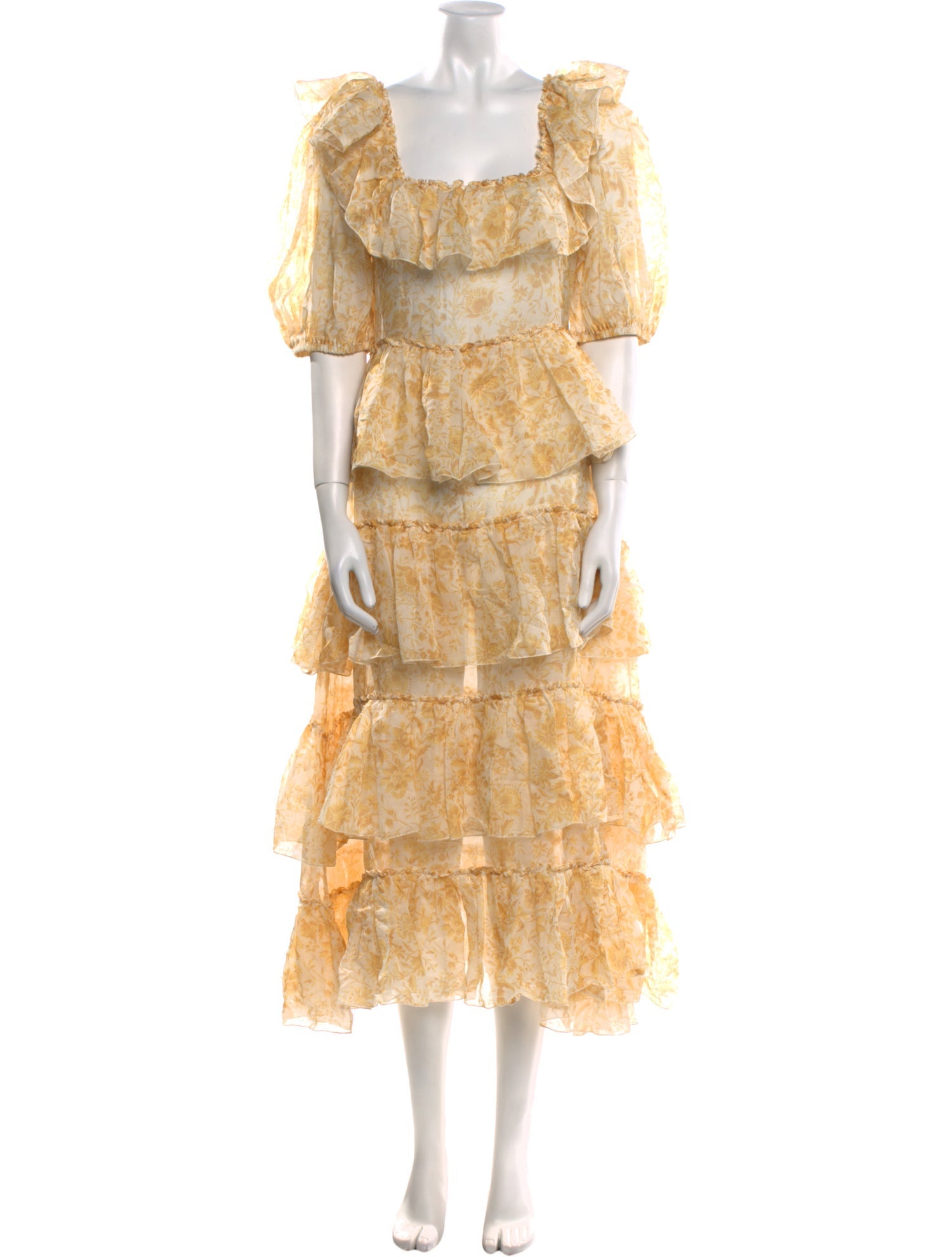 Loeffler Randall Floral Print Long Dress