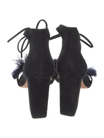 Loeffler Randall Suede Embroidered Accent Sandals