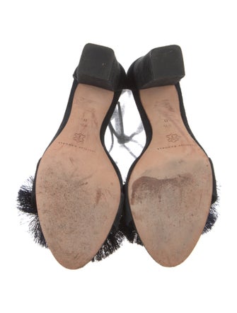 Loeffler Randall Suede Embroidered Accent Sandals