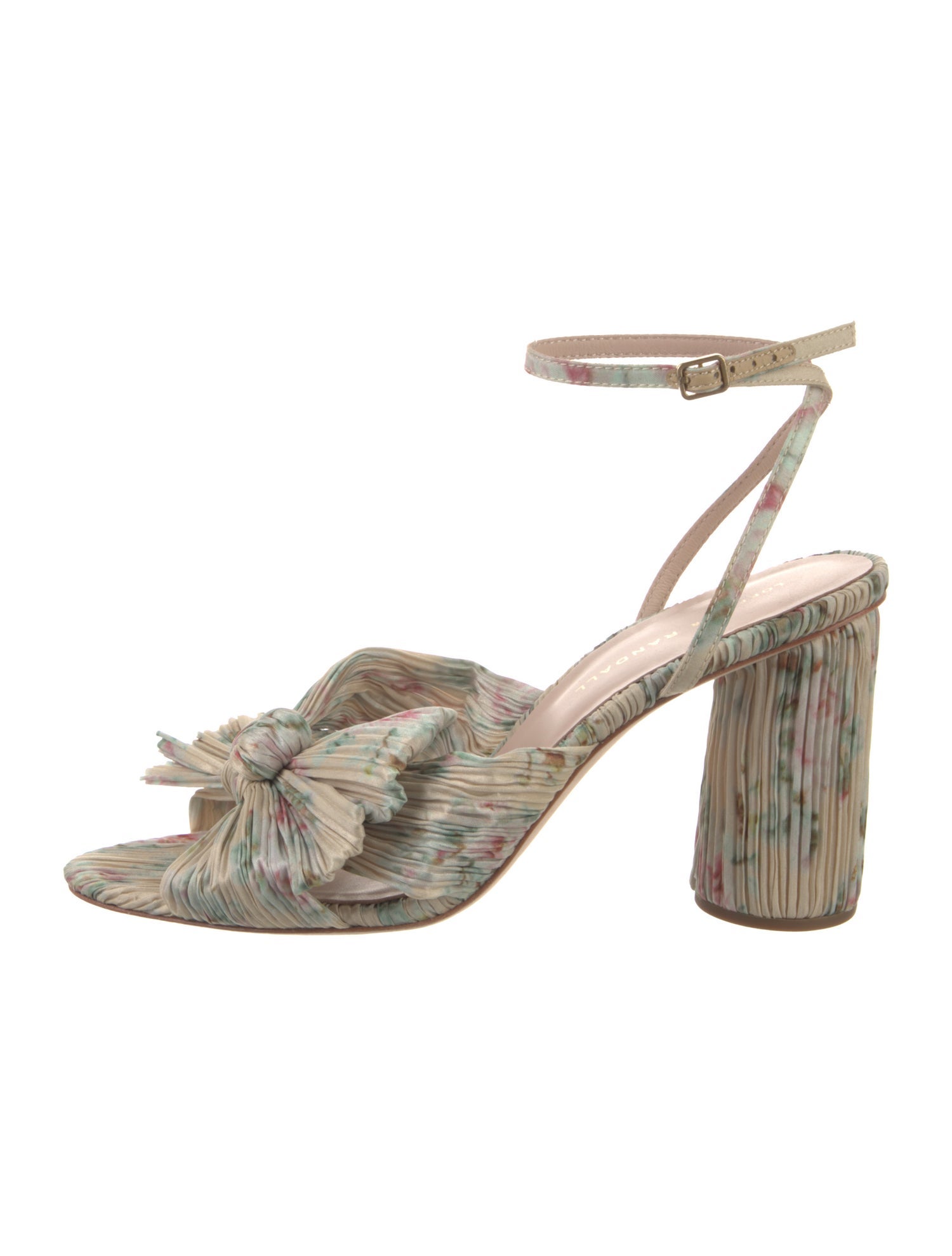 Loeffler Randall Floral Print Bow Accents Sandals
