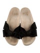 Loeffler Randall Suede Bow Accents Slides