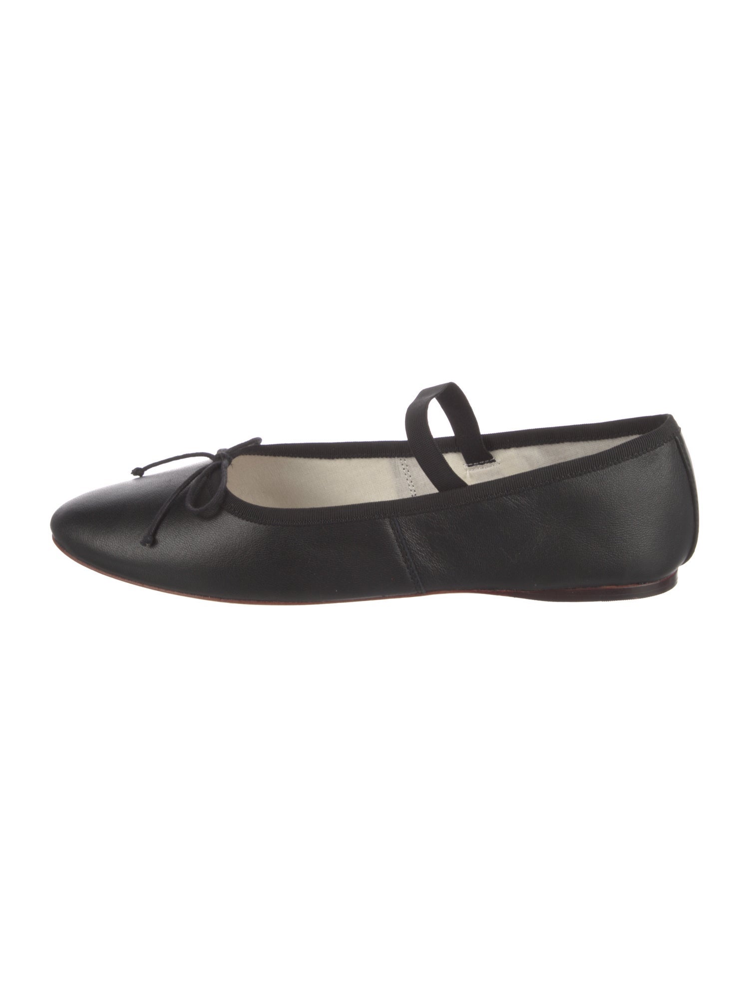 Loeffler Randall Leather Bow Accents Mary Jane Flats