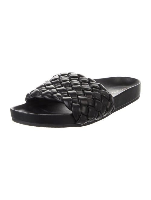 Loeffler Randall Leather Braided Accents Slides