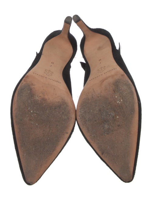 Loeffler Randall Suede Ruffle Embellishment Mules