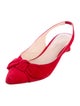 Loeffler Randall Suede Bow Accents Slingback Pumps