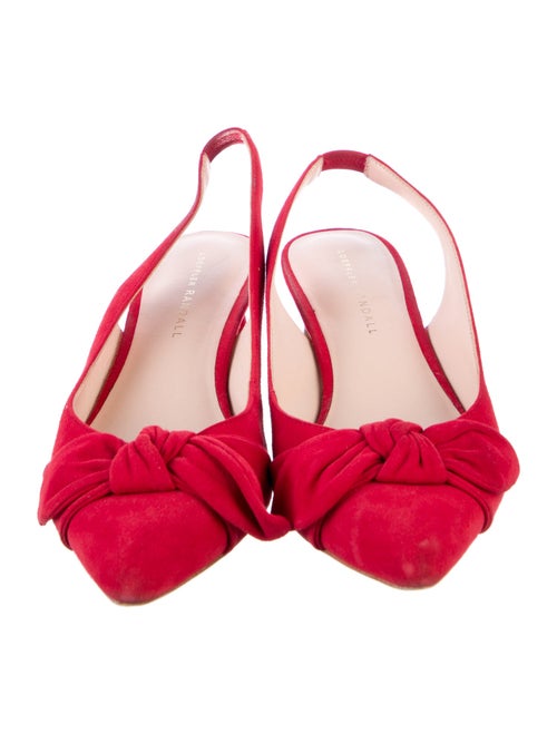 Loeffler Randall Suede Bow Accents Slingback Pumps