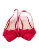 Loeffler Randall Suede Bow Accents Slingback Pumps