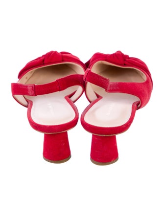 Loeffler Randall Suede Bow Accents Slingback Pumps