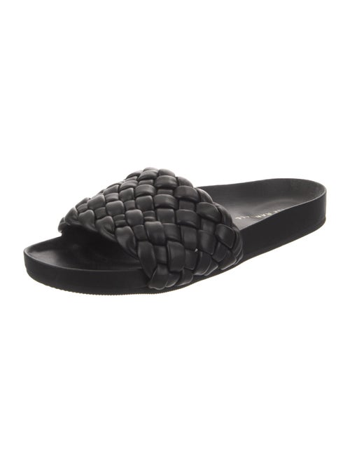 Loeffler Randall Leather Braided Accents Slides