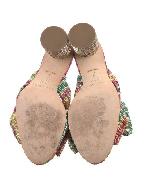 Loeffler Randall Striped Bow Accents Slides