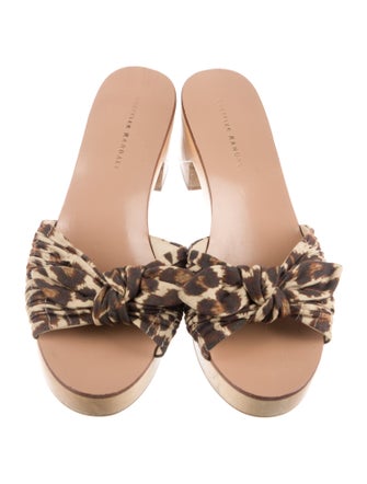 Loeffler Randall Canvas Animal Print Slides