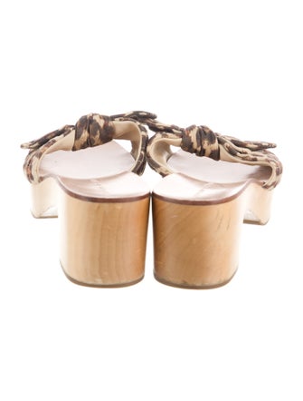 Loeffler Randall Canvas Animal Print Slides