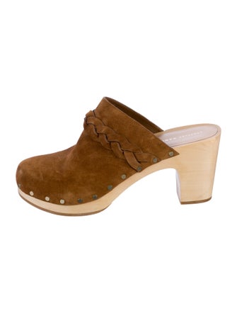 Loeffler Randall Suede Studded Accents Mules