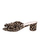 Loeffler Randall Animal Print Bow Accents Slides
