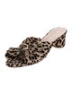 Loeffler Randall Animal Print Bow Accents Slides