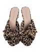 Loeffler Randall Animal Print Bow Accents Slides