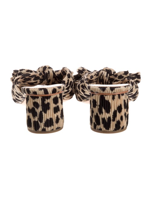 Loeffler Randall Animal Print Bow Accents Slides