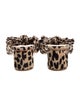 Loeffler Randall Animal Print Bow Accents Slides