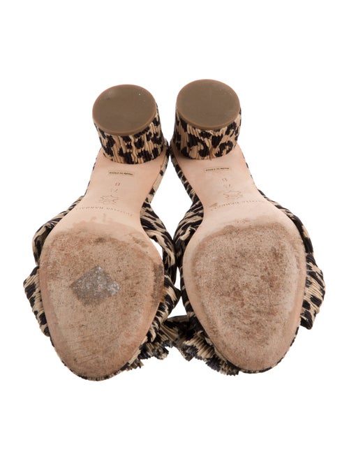 Loeffler Randall Animal Print Bow Accents Slides