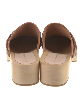 Loeffler Randall Leather Studded Accents Mules