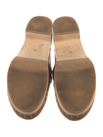 Loeffler Randall Leather Studded Accents Mules