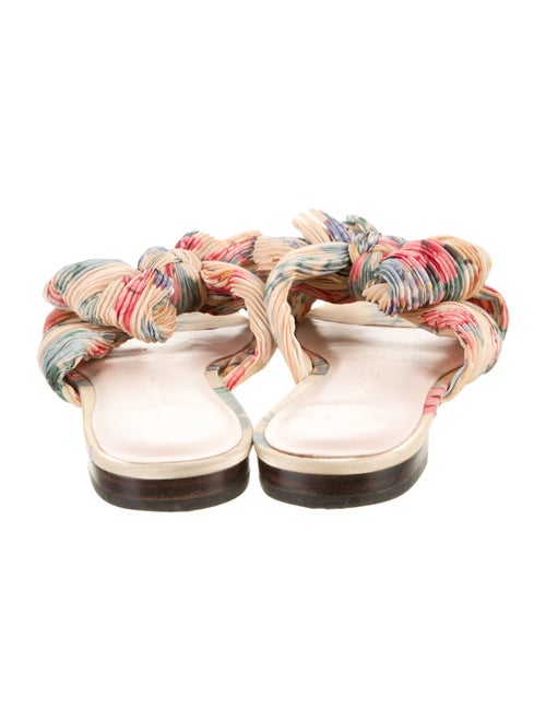 Loeffler Randall Floral Print Bow Accents Slides
