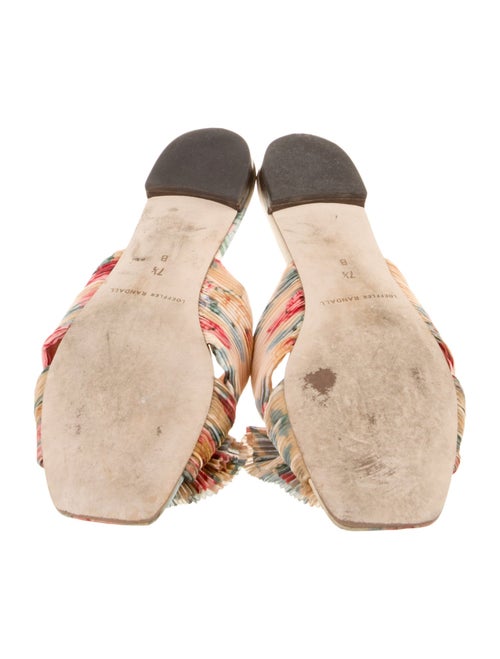 Loeffler Randall Floral Print Bow Accents Slides