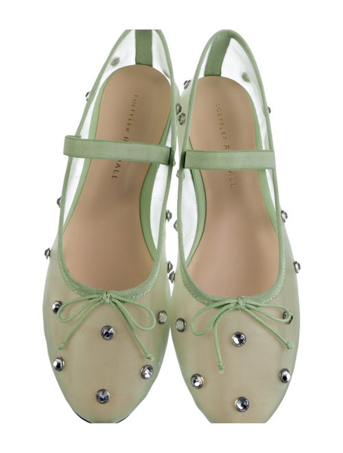 Loeffler Randall Mesh Crystal Embellishments Slingback Flats