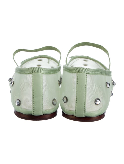 Loeffler Randall Mesh Crystal Embellishments Slingback Flats