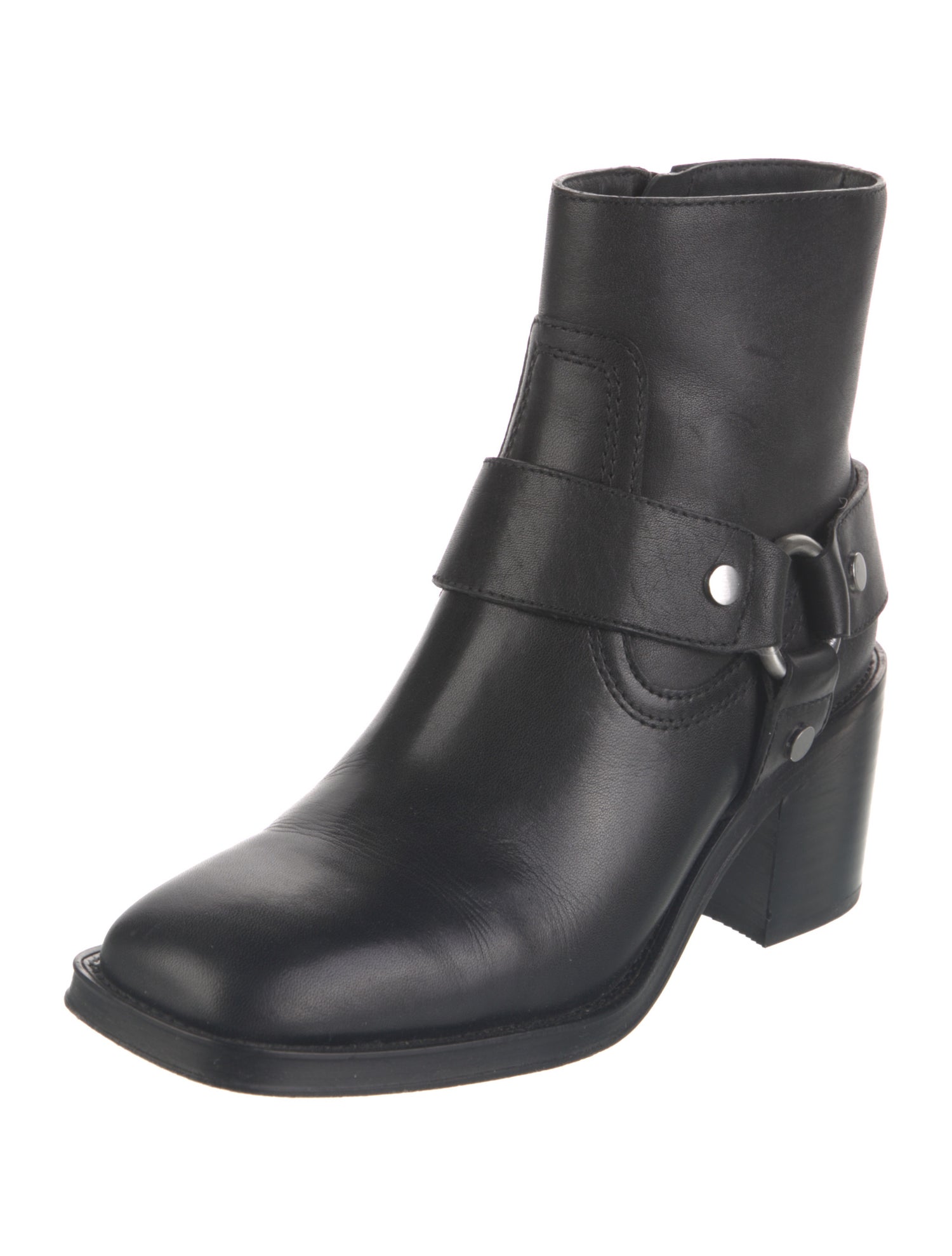 Loeffler Randall Leather Moto Boots