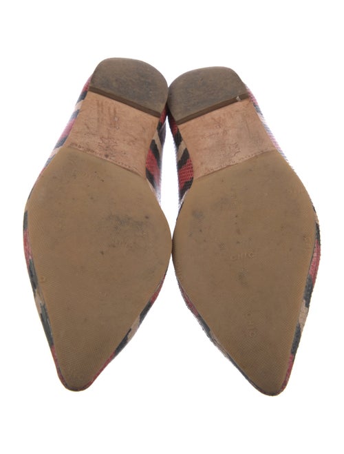 Loeffler Randall Snakeskin Striped Ballet Flats