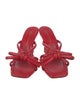 Loeffler Randall Leather Bow Accents Slides