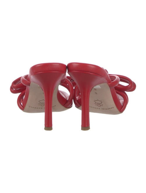 Loeffler Randall Leather Bow Accents Slides