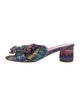 Loeffler Randall Printed Bow Accents Slides