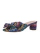 Loeffler Randall Printed Bow Accents Slides