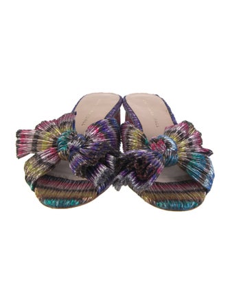 Loeffler Randall Printed Bow Accents Slides