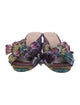 Loeffler Randall Printed Bow Accents Slides