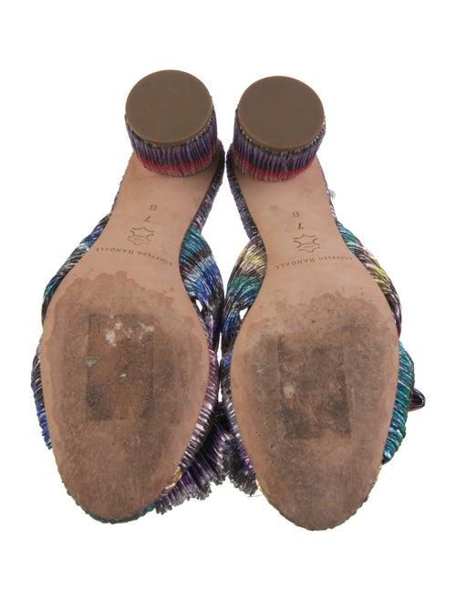 Loeffler Randall Printed Bow Accents Slides