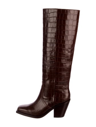 Loeffler Randall Embossed Leather Riding Boots