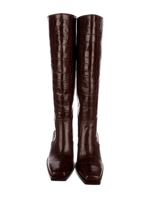 Loeffler Randall Embossed Leather Riding Boots