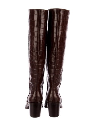 Loeffler Randall Embossed Leather Riding Boots
