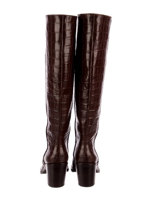 Loeffler Randall Embossed Leather Riding Boots