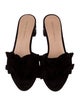 Loeffler Randall Suede Ruffle Embellishment Slides