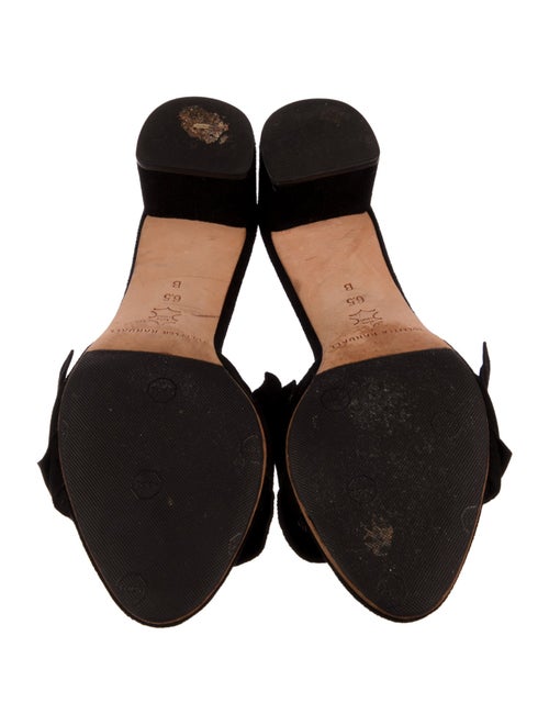 Loeffler Randall Suede Ruffle Embellishment Slides